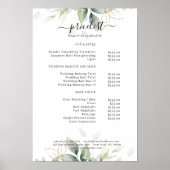 Greenery Salon Price List Poster (Vorne)