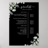 Greenery Salon Price List Poster (Vorne)