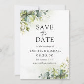 Greenery Save the Date Card (Vorderseite)