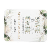 Greenery Save the Date Magnet Card (Horizontal)