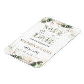Greenery Save the Date Magnet Card (Linke Seite)