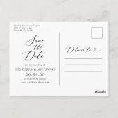 Greenery Save the Date Postcard Postkarte (Rückseite)