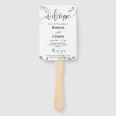 Greenery Script Timeline Program Invitation Fächer (Vorderseite)