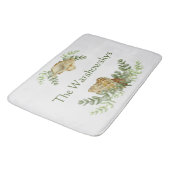 Greenery Seashell Nautical Cream Muscheln Küste 3 Badematte (Schrägansicht)