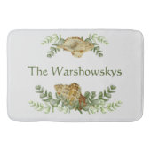 Greenery Seashell Nautical Cream Muscheln Küste 3 Badematte (Vorderseite)