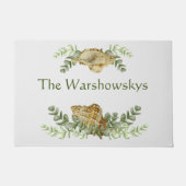 Greenery Seashell Nautical Cream Muscheln Küste 3 Fußmatte (Vorderseite)