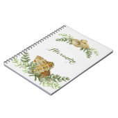 Greenery Seashell Nautical Cream Muscheln Küste Notizblock (Linke Seite)