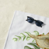 Greenery Seashell Nautical Cream Muscheln Küste Strandtuch (Beispiel)