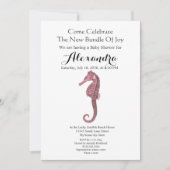 Greenery Seashell Pink Girl Floral Baby Dusche (Vorderseite)