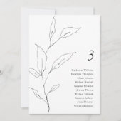 Greenery Seating Chart Card Olive Leaf Zweigstelle Einladung (Vorderseite)