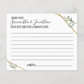 Greenery Share Date Idee bridal zweisprachiges Spi (Vorderseite)