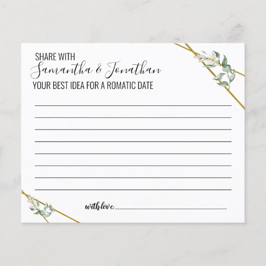Greenery Share Date Idee bridal zweisprachiges Spi (Vorderseite)