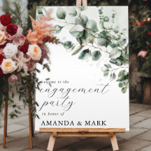 Greenery Snow Eucalyptus Winter Engagement Welcome