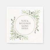 Greenery Soft Eucalyptus Foliage Blätter Serviette (Vorderseite)