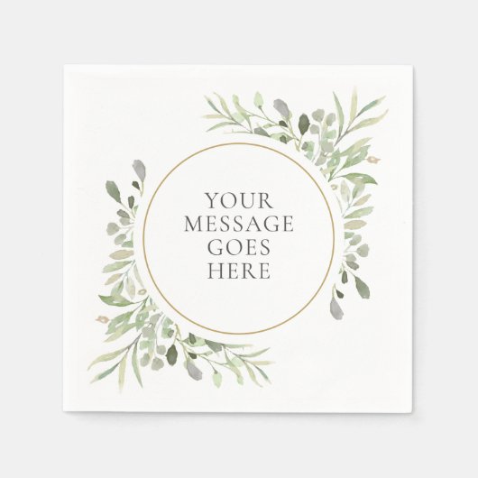 Greenery Soft Eucalyptus Foliage Blätter Serviette (Vorderseite)