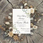 Greenery Spanish Wedding Einladung