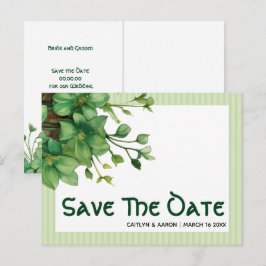 Greenery St. Patricks Day Celtic Save the Date Postkarte