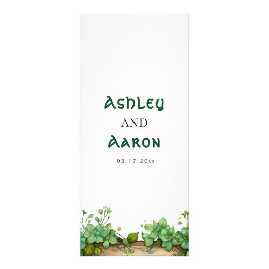 Greenery St. Patrick's Day Werbekarte (Hinten)