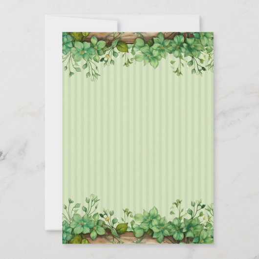 Greenery St. Patricks Probe Einladung (Rückseite)