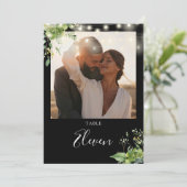 Greenery String Lights Foto Tischnummer (Stehend Vorderseite)