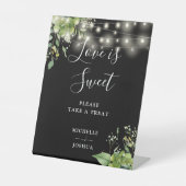 Greenery String Lights Schwarze Liebe ist süße Fav Sockelschild (Vorderseite)