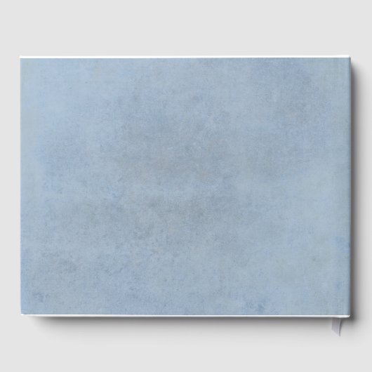 Greenery Succulents Dusty Blue Wedding Gästebuch (Rückseite)