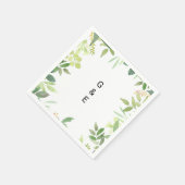 Greenery Summer Hochzeit in Urlaubsort Napkin Serviette (Ecke)