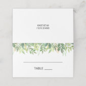 Greenery Summer Hochzeit in Urlaubsort Platzkarte (Außenseite Aufgefaltet)