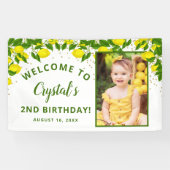 Greenery Sweet Lemon Geburtstag Begrüßungsgeschenk Banner (Horizontal)
