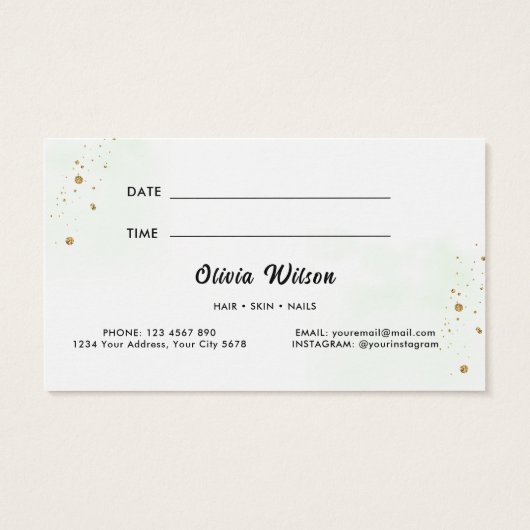 Greenery-Terminierungskarte (Rückseite)