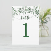 Greenery Tischnummer 12x18 (Stehend Vorderseite)