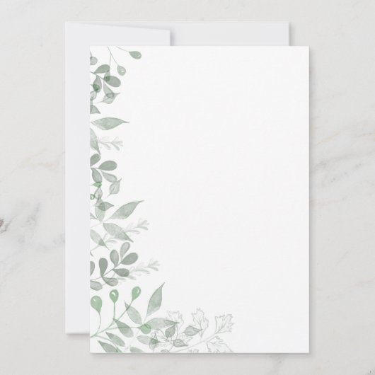 Greenery Tischnummer 12x18 (Rückseite)