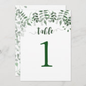 Greenery Tischnummer 12x18 (Vorne/Hinten)