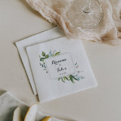Greenery Tropical Calligraphy Wedding Napkin Serviette