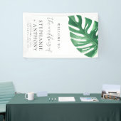 Greenery Tropical Monstera Blätter Summer Wedding Banner (Messeveranstaltung)