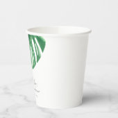 Greenery Tropical Monstera Blätter Summer Wedding Pappbecher (Links)