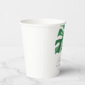 Greenery Tropical Monstera Blätter Summer Wedding Pappbecher (Rechts)