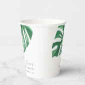Greenery Tropical Monstera Blätter Summer Wedding Pappbecher (Rechts)