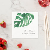 Greenery Tropical Monstera Blätter Summer Wedding Serviette (Beispiel)