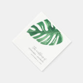 Greenery Tropical Monstera Blätter Summer Wedding Serviette (Ecke)