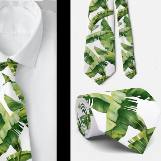 Greenery Tropical Palm Lush Botanical Neck Tie Krawatte