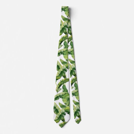 Greenery Tropical Palm Lush Botanical Neck Tie Krawatte (Vorderseite)