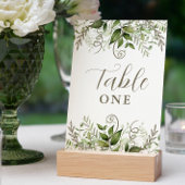 Greenery Tropical Wedding Tischnummer