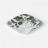 Greenery und Eucalyptus Wedding Vielen Dank Pappteller (Gewinkelt)