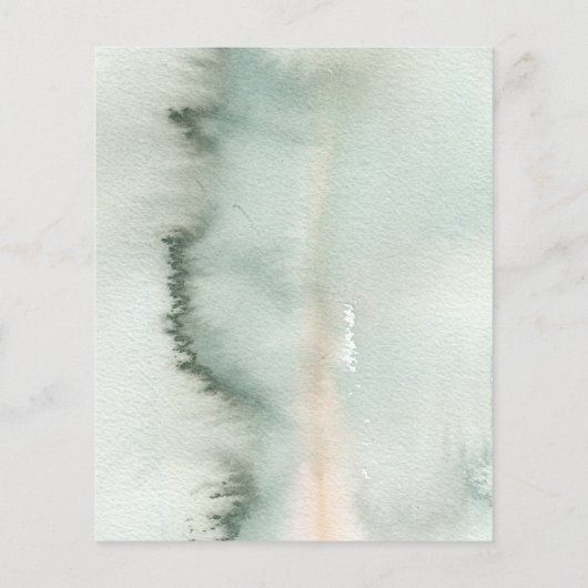 Greenery und Eukalyptus Blätter Wedding Menu Flyer (Hinten)