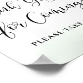 Greenery und Eukalyptus Vielen Dank für Ihr Kommen Poster (Ecke)