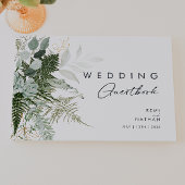 Greenery und Gold Leaf Wedding Gästebuch