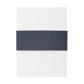 Greenery und Gold Navy Blue Wedding Einladungsbanderole (Rückseitenbeispiel)