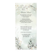 Greenery und Gold Wedding Menu Werbekarte (Vorne)