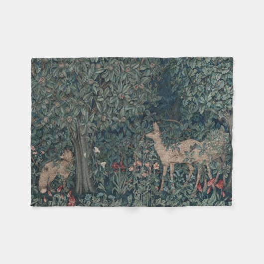 Greenery, Victorian Era Tapestry by Henry Dearle Fleecedecke (Vorderseite (Horizontal))